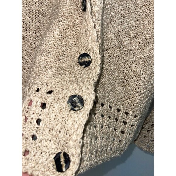 Carraig Donn Vintage Womens Sweater Size Small Tan Knit Cardigan Button Down - Picture 4 of 8